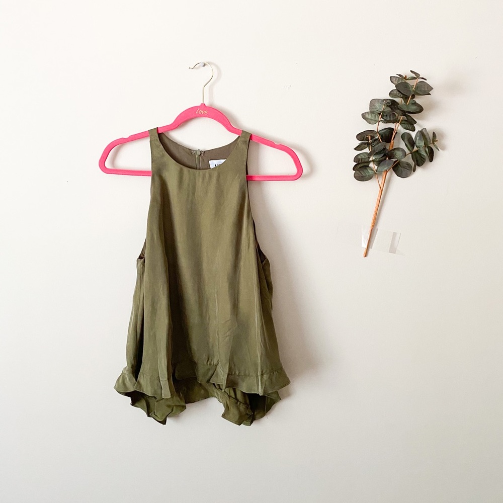 NWT Line + Dot Faux Suede Tank Top Size Large